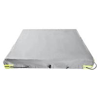 420D Oxford Car Tarpaulin Trailer Cover Universal Dustproof Trailer Protective Cover Waterproof Anti-UV Trailer Tarp Grey-211-116-8cm
