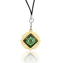 Genshin Impact Hanging Rope Pendant Keychain Eye Of God Seven Elements Double Sided Glass Pendant Keyring Cell Phone Charm