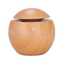 Portable Mini Woodgrain Ultrasonic USB Humidifier and Essential Oil Diffuser for Home Office Aromatherapy