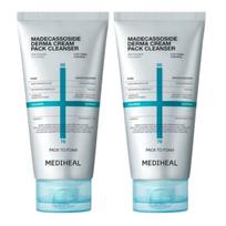 Mediheal Derma Cream Pack Foam Cleanser Madecassoside Skin-Smoothing Purifying Face Wash 240ml (120ml x 2ea)