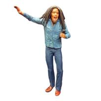 18cm PVC Bob Marley dainininko figūrėlė Kolekcionuojamas žaislas Modelis su mikrofonu Lėlė