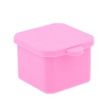 Silikono Bento Box pagardų dėžutės padažo skirstytuvo puodelis su dangteliu Kvadratinis stačiakampis prieskonių laikymo dėžutė Daugkartinė vaikų pietų dėžutė
