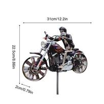 2D motociklo vėjo suktukas Metalinis dekoratyvinis vėjo malūnėlis Sodo kiemui Lauko terasai Vejai Sodui Kraštovaizdžiui Galiniam kiemui Meno dekoracija