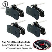 Teverun 4 Piston Brake Pads for Teverun Fighter 7260R Install with 4 Piston Hydraulic Brake for Teverun 7260R E-Scooter Part 4 pair Black