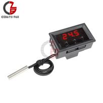 W1209 12V LED skaitmeninis termostatas Temperatūros reguliatorius Termometras Automobilinis inkubatorius Termoreguliatorius Temperatūros matuoklis NTC jutiklis raudona