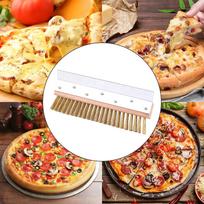 Pizza Oven Brush with Wire Head for Efficient Removal, Copper Bristles Metal , And Sturdy