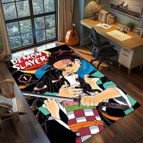 Zenitsu Agatsuma Demon Slayer Carpet for Living Room Bedroom Home Decor Cool Movie Mat Play Floor Mat 60x90cm