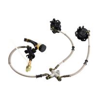 Go Kart Hydraulic Brake Kit Rear Brake Master Cylinder Twin Calipers Without Brake Disc