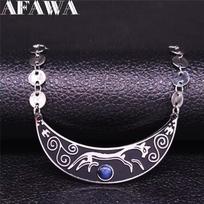 Stainless Steel Spiral Vortex Triskelion Necklace Pendants Silver Color Wolf Chain Necklace Jewelry cadenas mujer N7705S02
