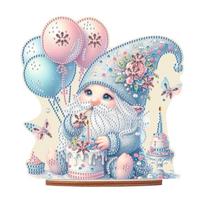 Acrylic Gnome Diamond Painting Desktop Ornaments Kit Cute Diamond Painting Desktop Decorations Handmade Bedroom Table Decoration