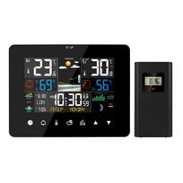 Multifunction Weather Station Alarm Clock Thermometer Hygrometer Touch Screen Wireless Sensor Sunrise Sunset Hygrothermograph juoda