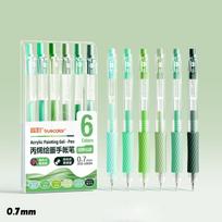 6pcs/Set INS 0.7MM Art Marker Pen Gradient Color Mark Key Points Colored Gel Pen DIY Graffiti Pen Art Supplies