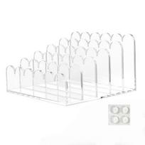 Acrylic Mail Organizer Desktop Clear Document Sorter Vertical File Holder 5-Compartment File Rack Desk Organizer