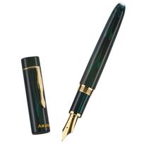 Asvine C2000 Klasikinis Ebonito Cumberland Kietos Gumos Rašiklis NO.8 EF/F/M/1.1 Antgalis Lygus Studentų Raštinės Rašymo Priemonė (Green,EF(0.38mm)) žalia