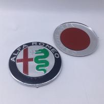 50X 74mm GTAM 156 166 159 For Alfa Romeo 7color Giulietta GT Car Front Grill Emblem Covers/Center Console Knob Interior Stickers 50pcs 74mm žalia