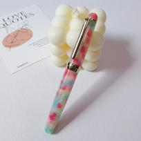 MAJOHN S9 Final Acrylic Fountain Pen EF/F Nib Colorful Lightweight Resin Pen Body Smooth Writing Gift School Supplies Stationery (Pink,EF) rožinė