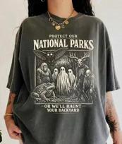 Protect Our National Parks  Shirt, Nature Lover Hiking Tee M