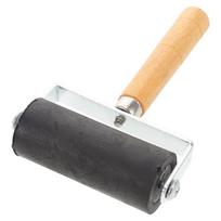 Ergonomic Rubber Roller Solid Wooden Handle Easy Clean Smooth Rolling No Hard Pressing Ideal for Stamp Printing Ink China Mainland