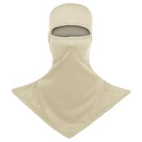 Full Face Cover Balaclava Mask Breathable Lightweight Fabric UV Protection Neck Gaiter for Outdoor Activities Cycling Running Hiking One Size smėlis