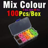 MNFT Mixed Colour 100Pcs/Box Glo-Bug Egg Fly Nymph Fishing Trout Fly Tying Lures Materials 10mm suit For Hooks Size #8 ~ #12