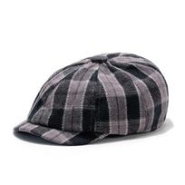 Print Plaid Flat Peaked Cap Comfortable Octagonal Beret Fashion Painter Beret Hat  Spring Season pilka