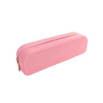 Silicone Pencil Case Soft Touch Pencil Bag with Zipper Portable Student Stationery Storage Bag Large Capacity Pen Pouch for School Teens Primary rožinė