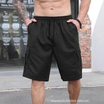 Men's Dark Grey Cargo Shorts With Drawstring Waist S juoda