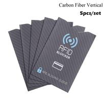 5PCS New Anti-theft Bank Protection RFID Blocker Card Holder Blocking Sleeve Protect Case Cover