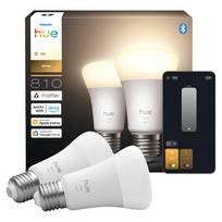 Išmanioji lemputė Philips Hue LED, A60, 2700 °K, E27, 7 W, 810 lm, 2 vnt.