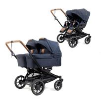 Vežimėlis Emmaljunga Double Sento Flat+ Outdoor Dark Navy 2in1