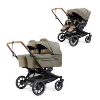 Vežimėlis Emmaljunga Double Sento Flat+ Outdoor Olive 2in1