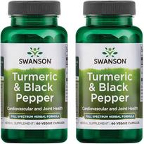 2x Swanson Turmeric & Black Pepper 60 vcaps