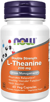 NOW Foods L-Theanine Double Strength with Inositol, 200 mg - 60 vcaps private