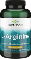 Swanson L-Argininas 500 mg 200 kapsulių