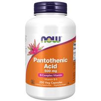 NOW® Vitaminas B-5 (Pantoteno rūgštis) 500 mg – 100 vegetariškų kapsulių