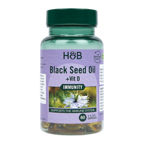 Holland & Barrett Black Seed Oil + Vitaminas D – 60 kapsulių