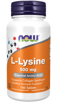 NOW Foods L-Lysine, 500 mg, 100 Tablets