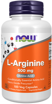 NOW L-Argininas 500 mg – 100 Kapsulių