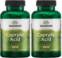 2x Swanson Caprylic Acid 600mg 60 caps