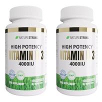 1+1 Naturestrong High Potency Vitamin D-3 4000IU 120 softgels