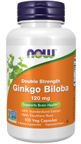NOW Foods Ginkgo Biloba Double Strength - 120mg - 100 vcaps
