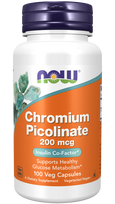 Now Chromium Picolinate 200 µg, 100 veg. kapsulių