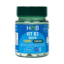 Holland & Barrett Vit B3 Niacinas, 100mg - 120 tablets