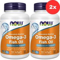 2x NOW foods Omega-3 1000 mg 100 softgels