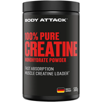 BODY ATTACK™ 100% Pure Creatine Monohydrate Powder- 500g - Natural