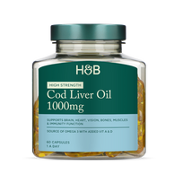 Holland & Barrett High Strength Cod Liver Oil, 1000mg - 60 caps