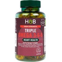 H&B High Strength Triple Omega 3-6-9 - 60 caps