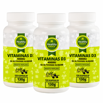 3xHealthy Choice Vitamin D3 4000IU 120kaps.