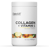 OstroVit Collagen + Vitamin C 400 g Hidrolizuotas Jautienos Kolagenas su vitaminu C