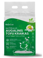Kraikas katėms TOFU augalinis, obuolių su cinamonu kvapo 6L / 2,5Kg.
